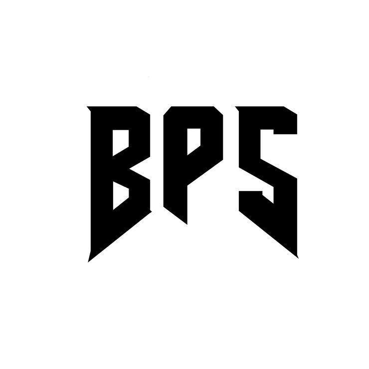 Vetor design de logotipo de letra bps para empresa de tecnologia bps design de logotipo combinação de cores preto e branco bps logotipo bps vetor bps design bps ícone bps alfabeto bps tipografia logotipo design