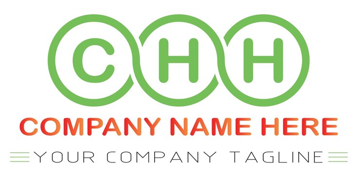 Vetor design de logotipo de letra chh