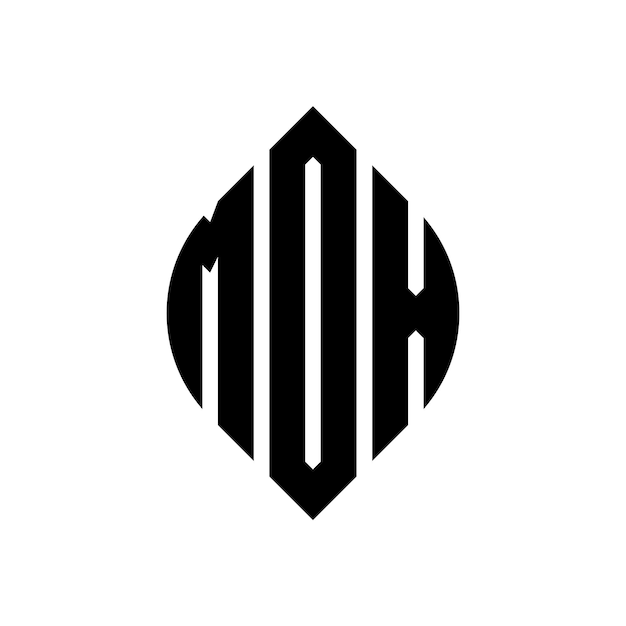 Vetor design de logotipo de letra circular mdx com forma de círculo e elipse letras elípticas mdx com estilo tipográfico as três iniciais formam um logotipo circular mdx círculo emblema monograma abstrato letra marca vector
