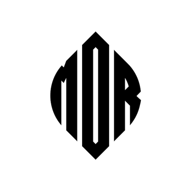 Vetor design de logotipo de letra circular mor com forma de círculo e elipse mor letras elípticas com estilo tipográfico as três iniciais formam um logotipo circular mor círculo emblem abstract monograma letra mark vector