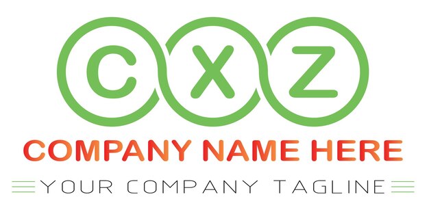 Design de logotipo de letra cxz