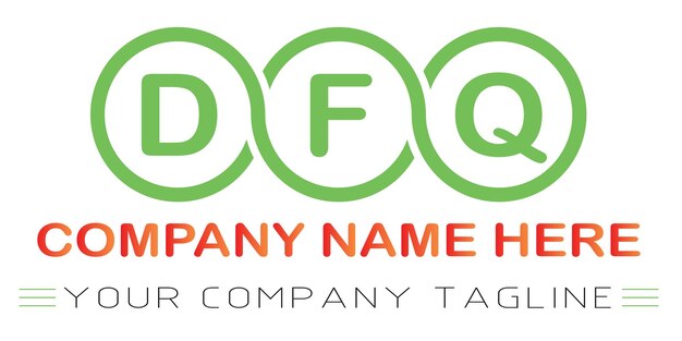 Vetor design de logotipo de letra dfq