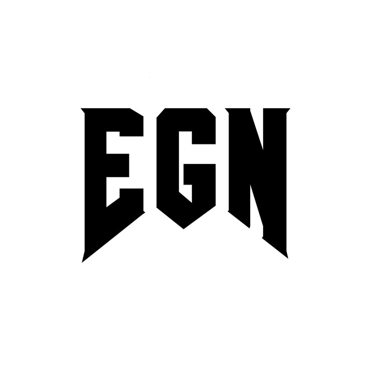 Vetor design de logotipo de letra egn para empresa de tecnologia egn design de logotipo combinação de cores preto e branco egn logotipo egn vetor egn design egn ícone egn alfabeto egn tipografia logotipo design