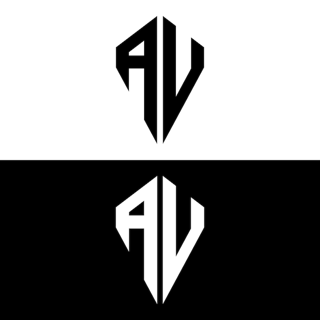 Vetor design de logotipo de letra em forma de tringle com cor preto e branco