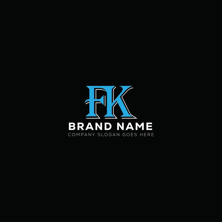 Vetor design de logotipo de letra fk modelo vetorial de logotipo monograma de negócios e imóveis fk