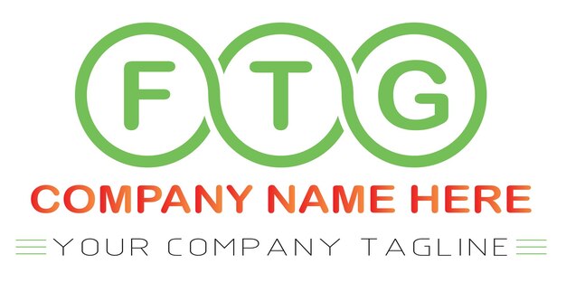 Vetor design de logotipo de letra ftg