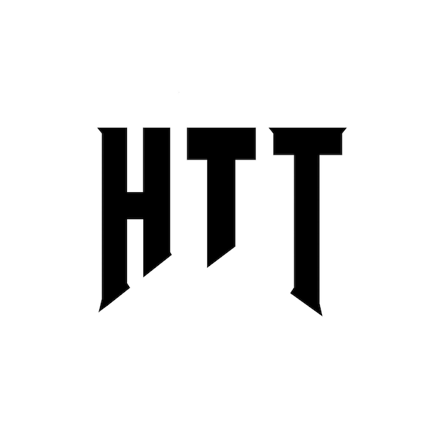 Design de logotipo de letra HTT para empresa de tecnologia HTT design de logotipo combinação de cores preto e branco HTT logotipo HTT vetor HTT design HTT ícone HTT alfabeto HTT tipografia logotipo design