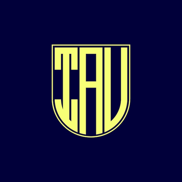 design de logotipo de letra iau