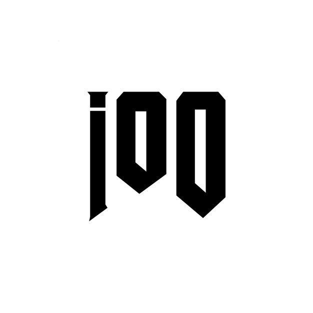 Design de logotipo de letra IOO para empresa de tecnologia IOO design de logotipo combinação de cores preto e branco IOO logotipo IOO vetor IOO design IOO ícone IOO alfabeto IOO tipografia logotipo design