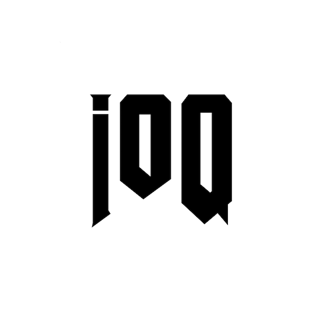 Design de logotipo de letra IOQ para empresa de tecnologia IOQ design de logotipo combinação de cores preto e branco IOQ logotipo IOQ vetor IOQ design IOQ ícone IOQ alfabeto IOQ tipografia logotipo design