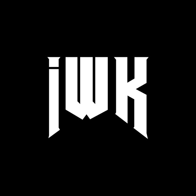 Design de logotipo de letra IWK para empresa de tecnologia IWK design de logotipo combinação de cores preto e branco IWK logotipo IWK vetor IWK projeto IWK ícone IWK alfabeto IWK tipografia logotipo projeto