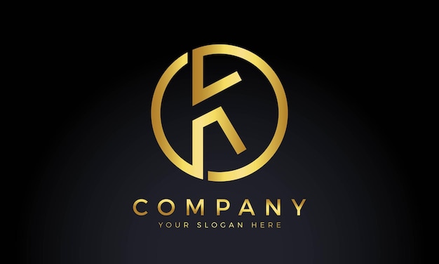 Design de logotipo de letra K de marca corporativa criativa premium abstrata