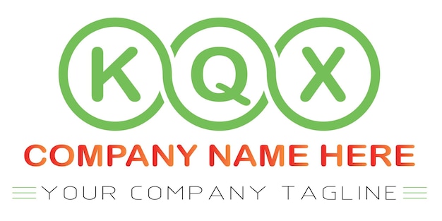 Vetor design de logotipo de letra kqx