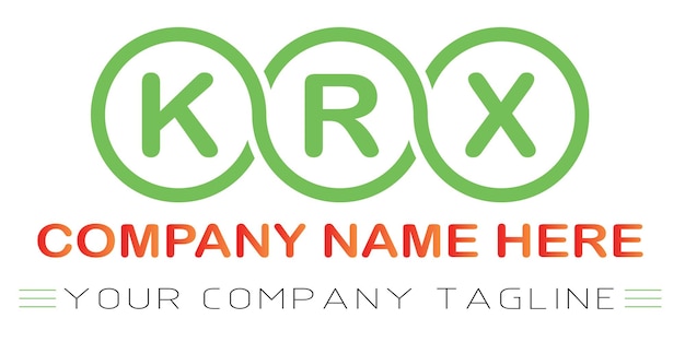 Vetor design de logotipo de letra krx