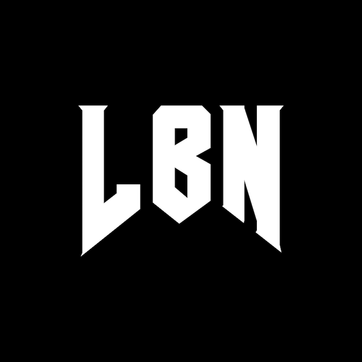 Vetor design de logotipo de letra lbn para empresa de tecnologia lbn design de logotipo combinação de cores preto e branco lbn logotipo lbn vetor lbn design lbn ícone lbn alfabeto lbn tipografia logotipo design
