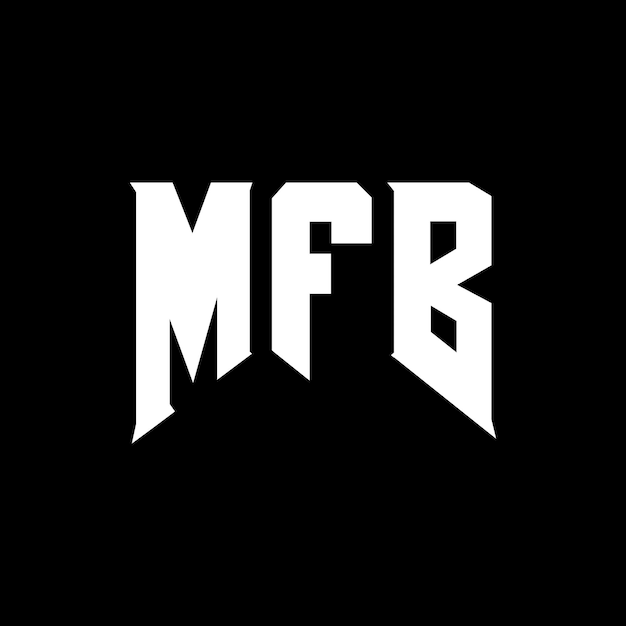 Design de logotipo de letra MFB para empresa de tecnologia MFB design de logotipo combinação de cores preto e branco MFB logotipo MFB vetor MFB desenho MFB ícone MFB alfabeto MFB tipografia desenho de logotipo