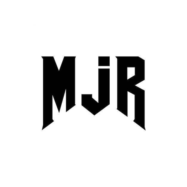 Design de logotipo de letra MJR para empresa de tecnologia MJR design de logotipo combinação de cores preto e branco MJR logotipo MJR vetor MJR desenho MJR ícone MJR alfabeto MJR tipografia desenho de logotipo