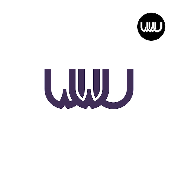 Vetor design de logotipo de letra monograma da wwu