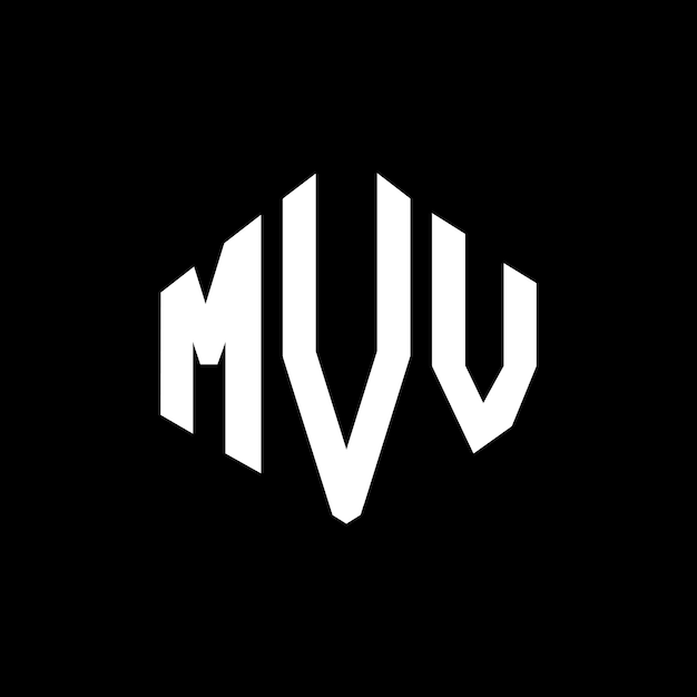 Vetor design de logotipo de letra mvv com forma de polígono mvv polígono e forma de cubo design de logotipo mvv hexágono modelo de logotipo vetorial cores brancas e pretas mvv monograma logotipo de negócios e imóveis