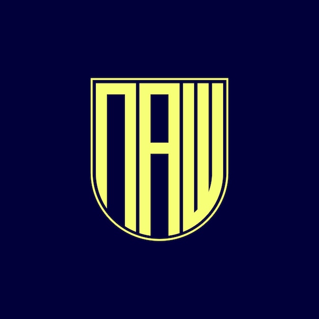 design de logotipo de letra naw