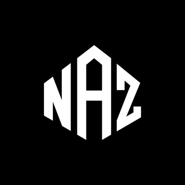 Vetor design de logotipo de letra naz com forma de polígono naz polígono e forma de cubo design de logotipo naz hexágono modelo de logotipo vetorial cores brancas e pretas naz monograma logotipo de negócios e imóveis