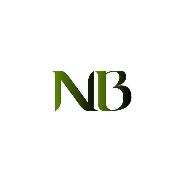 Design de logotipo de letra nb