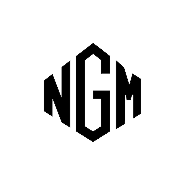 Vetor design de logotipo de letra ngm com forma de polígono ngm polígono e forma de cubo design de logotipo ngm hexágono vetor modelo de logotipo cores branco e preto ngm monograma logotipo de negócios e imóveis