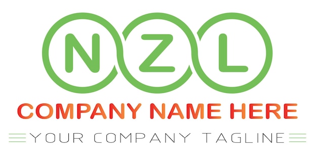 Vetor design de logotipo de letra nzl
