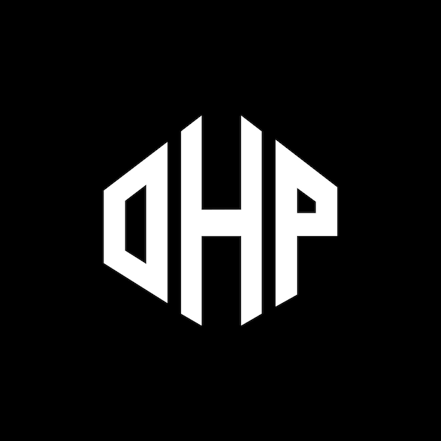 Vetor design de logotipo de letra ohp com forma de polígono ohp polígono e forma de cubo desenho de logotipo ohp hexágono modelo de logotipo vetorial cores brancas e pretas ohp monograma logotipo de negócios e imóveis