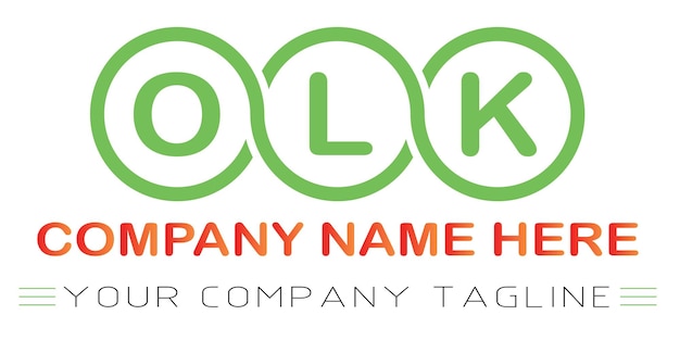 Vetor design de logotipo de letra olk