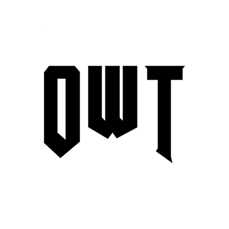 Vetor design de logotipo de letra owt para empresa de tecnologia owt design de logotipo combinação de cores preto e branco owt logotipo owt vetor owt projeto owt ícone owt alfabeto owt tipografia logotipo projeto