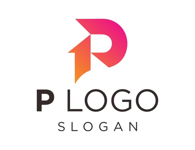 Design de logotipo de letra p
