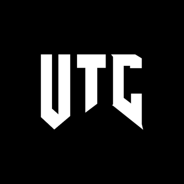 Design de logotipo de letra para empresa de tecnologia UTC design de logotipo combinação de cores preto e branco UTC logotipo UTC vetor UTC design UTC ícone UTC alfabeto UTC tipografia logotipo design