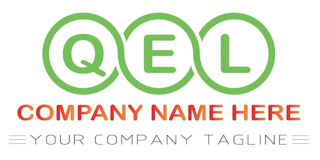 Vetor design de logotipo de letra qel