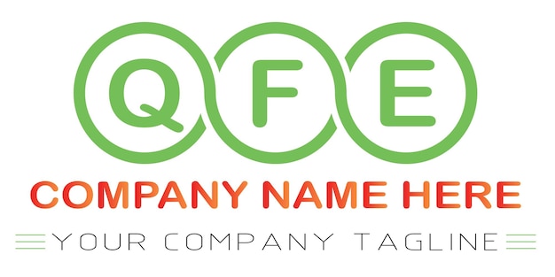 Vetor design de logotipo de letra qfe