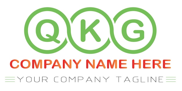 Vetor design de logotipo de letra qkg