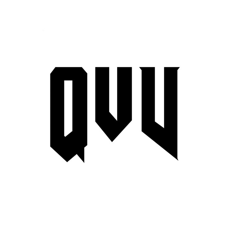 Vetor design de logotipo de letra qvv para empresa de tecnologia qvv design de logotipo combinação de cores preto e branco qvv logotipo qvv vetor qvv projeto qvv ícone qvv alfabeto qvv tipografia logotipo projeto