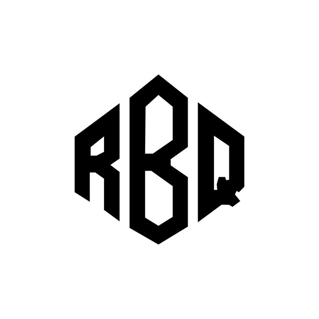 Vetor design de logotipo de letra rbq com forma de polígono rbq polígono e forma de cubo design de logotipo rbq hexágono modelo de logotipo vetorial cores brancas e pretas rbq monograma logotipo de negócios e imóveis