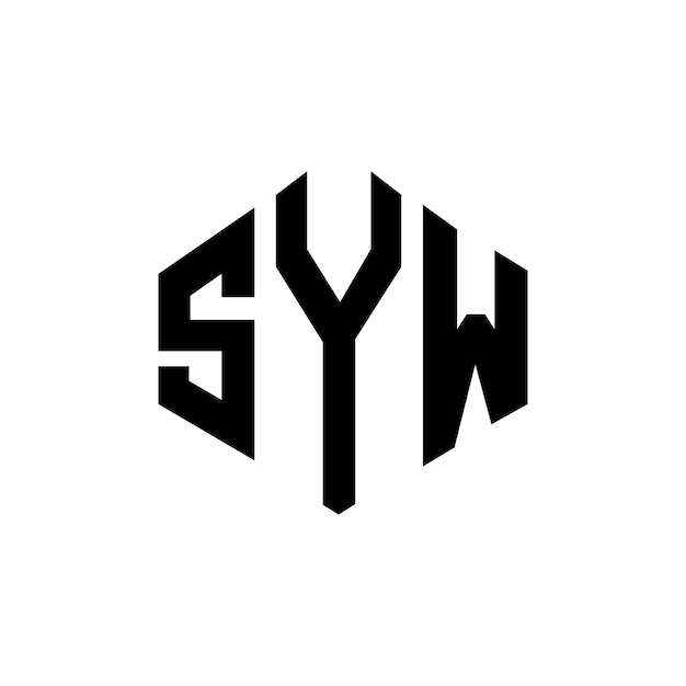 Vetor design de logotipo de letra syw com forma de polígono syw polígono e forma de cubo design de logotipo syw hexágono modelo de logotipo vetorial cores brancas e pretas syw monograma logotipo de negócios e imóveis