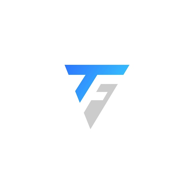 Vetor design de logotipo de letra tf