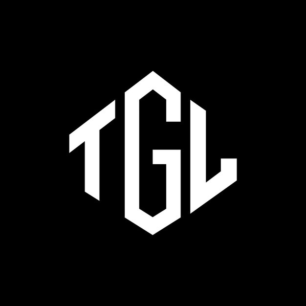 Vetor design de logotipo de letra tgl com forma de polígono tgl polígono e forma de cubo tgl hexágono modelo de logotipo vetorial cores brancas e pretas tgl monograma logotipo de negócios e imóveis