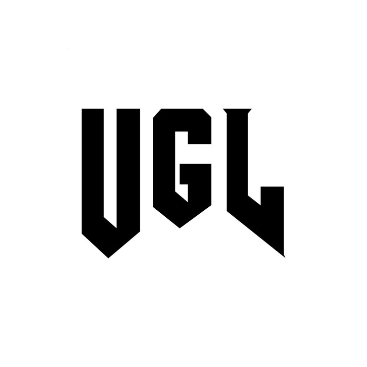 Vetor design de logotipo de letra ugl para empresa de tecnologia ugl design de logotipo combinação de cores preto e branco ugl logotipo ugl vetor ugl design ugl ícone ugl alfabeto ugl tipografia logotipo design
