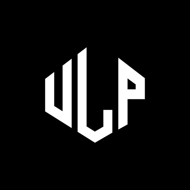 Design de logotipo de letra ULP com forma de polígono ULP polígono e forma de cubo design de logotipo ULP hexágono modelo de logotipo vetorial cores brancas e pretas ULP monograma logotipo de negócios e imóveis