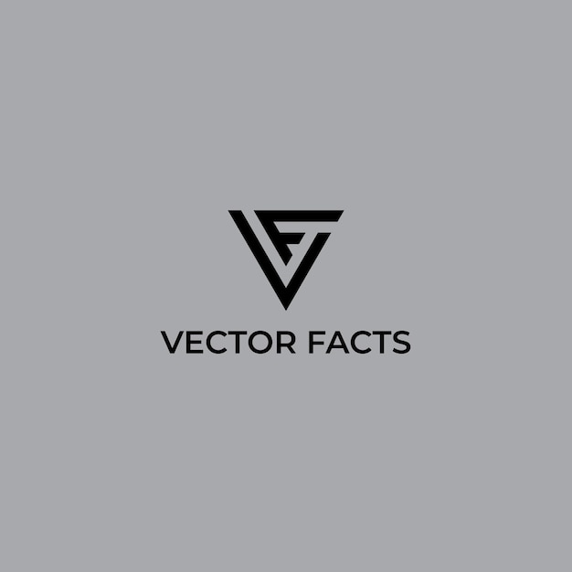 Design de logotipo de letra vf