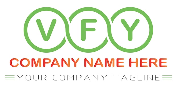 Vetor design de logotipo de letra vfy