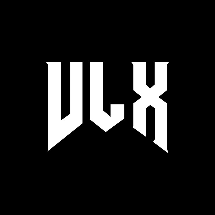 Vetor design de logotipo de letra vlx para empresa de tecnologia vlx design de logotipo combinação de cores preto e branco vlx logotipo vlx vetor vlx desenho vlx ícone vlx alfabeto vlx tipografia desenho de logotipo