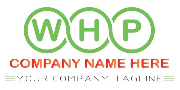 Design de logotipo de letra whp