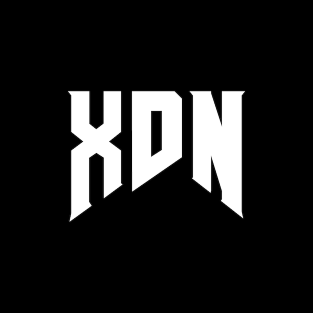 Design de logotipo de letra XDN para empresa de tecnologia XDN design de logotipo combinação de cores preto e branco XDN logotipo XDN vetor XDN design XDN ícone XDN alfabeto XDN tipografia logotipo design