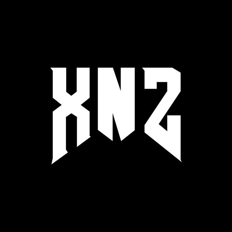 Vetor design de logotipo de letra xnz para empresa de tecnologia xnz design de logotipo combinação de cores preto e branco xnz logotipo xnz vetor xnz projeto xnz ícone xnz alfabeto xnz tipografia logotipo projeto