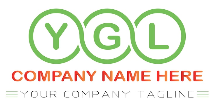 Vetor design de logotipo de letra ygl